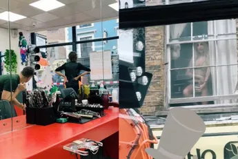 Kapsalon met uitzicht op hardwerkende “influencers” buurtjes