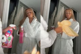 Tik Tok trend: Vrouwen maken spiegel schoon en staan ineens in lingerie