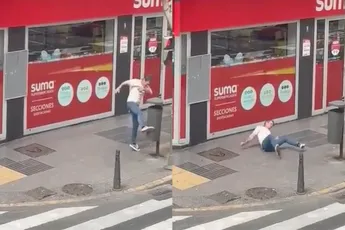 Vuilnisbak blijkt een geduchte tegenstander voor Spaanse straatvechter