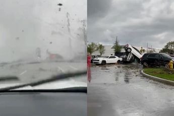 Tornado heeft stevig huisgehouden in Palm Beach, Florida