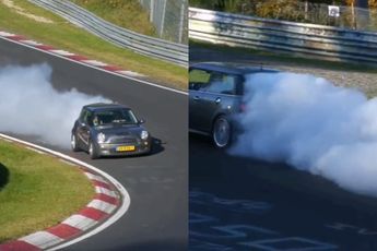 Mini op de Nürburgring had zo te zien een probleempje