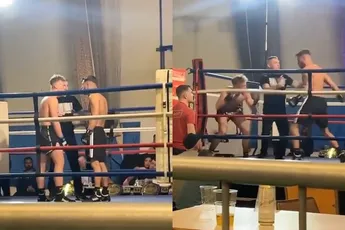 Potje boksen lijkt snel beslist, maar dan gaat de zaal zich ermee bemoeien