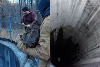 Steen gooien in kolenmijn is vermakelijk