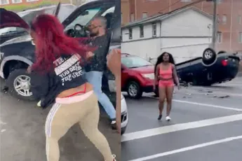 Ruzie escaleert volledig helemaal uit de hand bij tankstation in Chicago