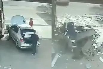 Ontploffen van gastank laat zo zijn sporen achter bij tankstation in Rio de Janeiro