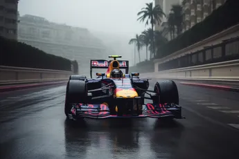 Max Verstappen gaat als eerste over de finish na natte eindfase Grand Prix Monaco