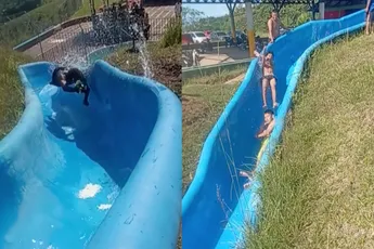 Colombiaanse waterglijbaan is levensgevaarlijk