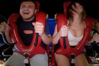 Waarom gozer nou de hele tijd door prima Slingshot video heen schreeuwt is ons een vraagteken