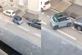 Parkeert nog best lastig zo’n autootje die je mag rijden zonder rijbewijs