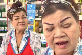 Thaise mevrouw showt next level wimperhack