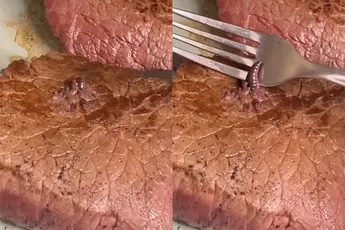 BAH! Een worm in je steak
