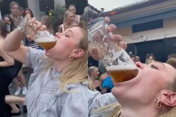 Grote pint 'atten' geen probleem voor vrouw, maar mannen hebben niets aan haar talent