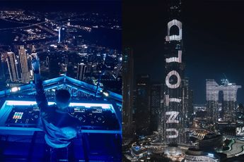 Heerlijk het weekend in met set van Armin van Buuren op Burj Khalifa in Dubai