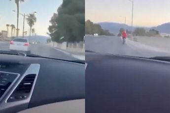 Video laat zien hoe 17-jarige automobilist expres gepensioneerde man aanrijdt in Las Vegas