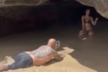 Mooi inzoomen op de kano dankzij moeder natuur