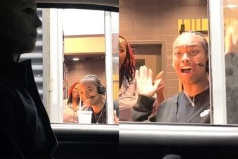 Altijd lachen met ‘Michael Myers’ bij de drive through