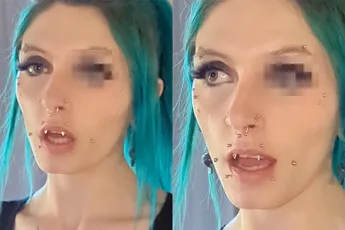 Auw! Deze dame heeft een piercing in haar OOG!