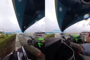 Auw! Vrouw krijgt wiel onguur hard op haar hoofd