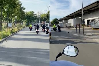 Motoragent houdt scooter aan in Eden, andere scooter knalt op politiemotor