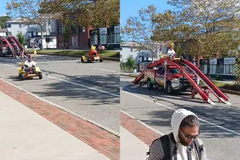 Rijdende berg voor karts in Amerikaanse provincie Massachusetts