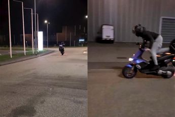 Stunt van scooterrijder gaat fout: "Babe, wat deed je?"