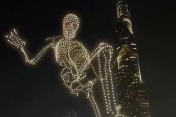 Halloween met gecoördineerde drones in Dubai is toch wel next level