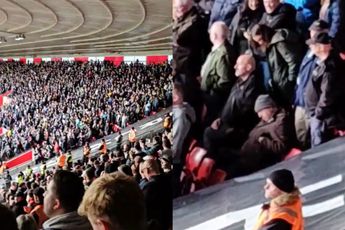 He fell asleep: Southampton supporters zingen slapende fan van tegenstander toe