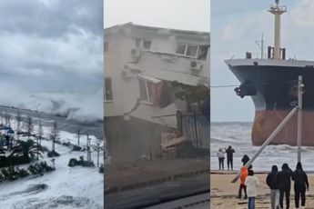 Badplaats Sotsji ondervindt de nadelen van aan de Zwarte Zee liggen na storm