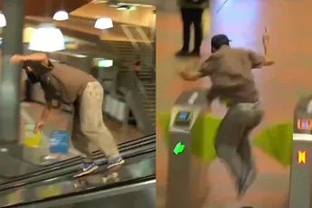 Skater Nick Boserio laat zien hoe je gratis met de trein kunt in Melbourne