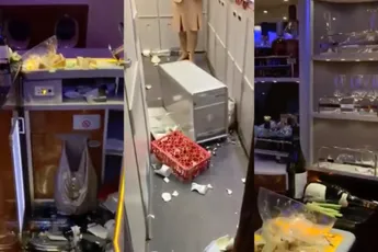 Emirates Airbus A380 had een beetje last van turbulentie