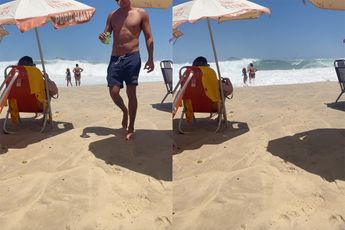 Lig je lekker op het strand van Rio de Janeiro: Komt die golf!