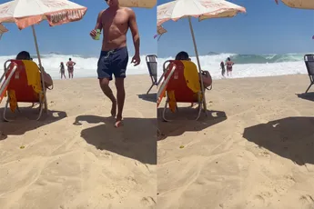 Lig je lekker op het strand van Rio de Janeiro: Komt die golf!