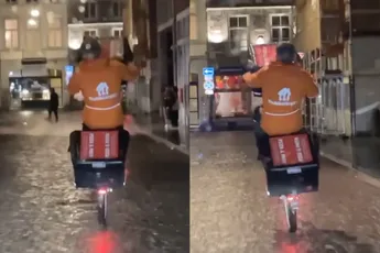 Als je de amateur stuntchauffeur van Thuisbezorgd bent