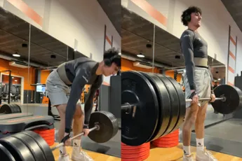 Belg nam deadlifting net even te serieus en ging er even bij liggen