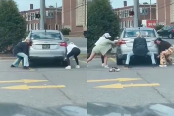 Dames denken prima oplossing te hebben tegen belabberde parkeer actie