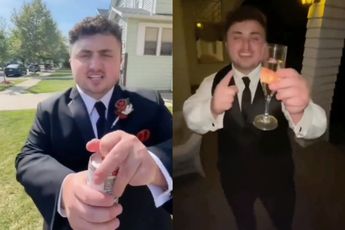 Steven heeft hulp gehad bij eerste drankje, laatste drankje video