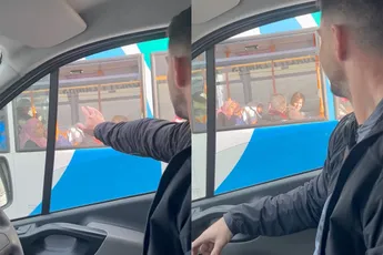 Gast in Manchester neemt passagier van bus te grazen