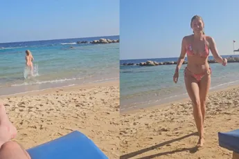 Professioneel goocheldoos Jamie Kames maakte een nieuwjaarsduik