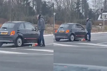 Dame op parkeerplaats Mac in Heerde krijgt lesje over afval opruimen
