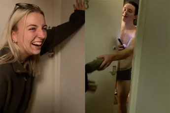 Gast wil flink van bil gaan, maar huisgenoten hebben speaker onder zijn bed verstopt