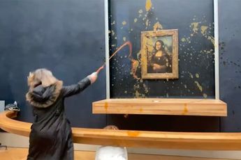 Milieuactivisten hebben geen honger meer en gooien soep tegen glas voor Mona Lisa