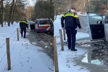 Politie Oost Brabant vast in winters weer
