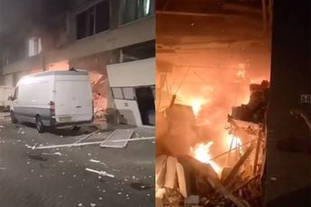 Video opgedoken hoe man ontsnapt uit vuur na explosie in Rotterdam