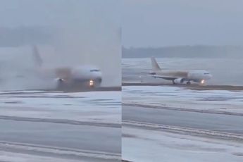 Avion Express A320 maakte een uitstapje tijdens landing op Vilnius Airport