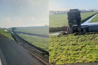 Ging vrachtwagen-technisch toch niet helemaal lekker op de A15 bij Herwijnen
