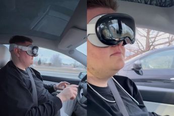 Over de snelweg met een Apple Vision Pro blijkt dus niet te mogen