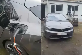 Elektrische auto opladen in het Belgische leger