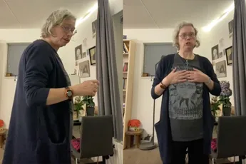 Niveautje, jongens: oma haalt haar scheet uit haar tenen