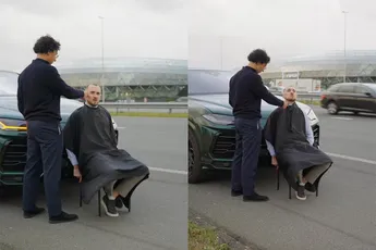 Politie kijken jullie even mee: Influencer laat zich knippen op de vluchtstrook