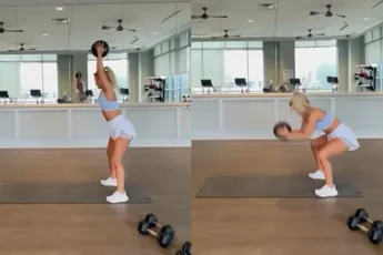 CrossFit dame had die dag niet zo'n goede ervaring met de zware bal